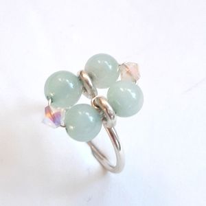 Sterling Silver Crystals Ring